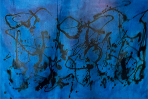 Calligraphy in Blue<br/>